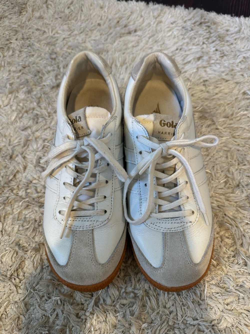 Gola Women's White and Gum Classic Sneakers - Picture 2 of 4